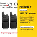 RETEVIS 2 Stück Mini Walkie Talkie PMR 446 Tragbares Zwei-Wege-Funkgerät ht PTT Walkie-Talkies RT622 Tragbares Funkgerät für Hunting Cafe RT22