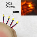 40 Teile/los 0402 0603 0805 1206 Led SMD Draht Für Modelleisenbahn HO N OO Skala Rot Schwarz Linie Vorgelötete Micro Litz Diorama Eisenbahn