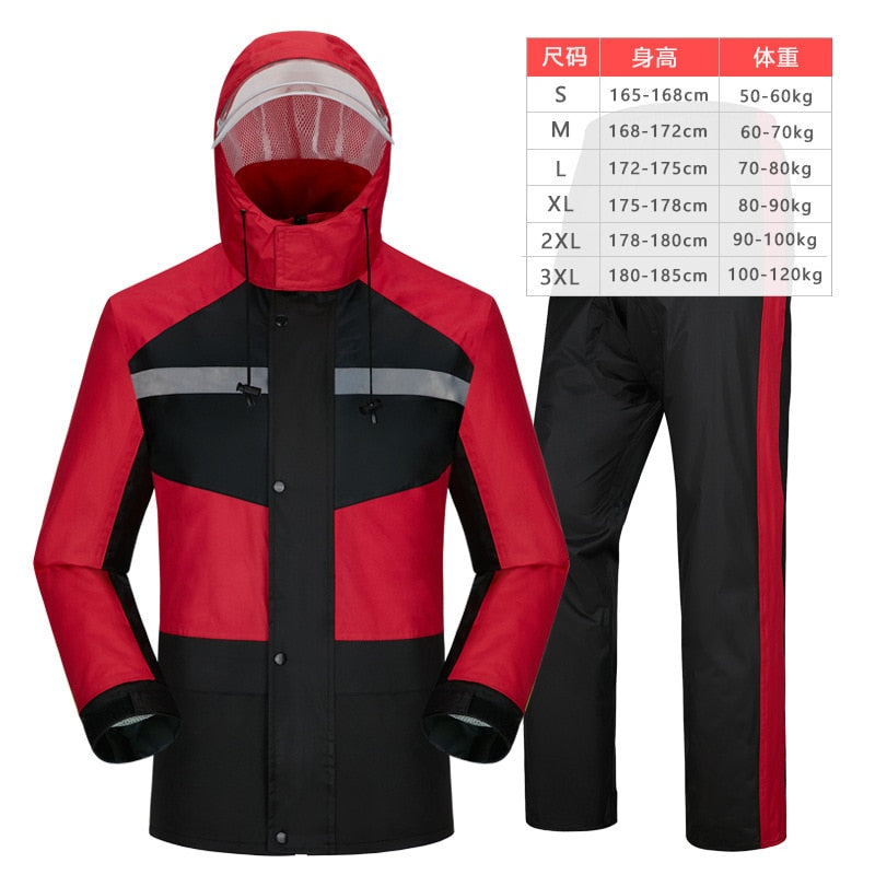 Raincoat Rain Pants Suit Men and Women Adult Motorcycle Riding Protective Clothing Anti-storm Raincoat