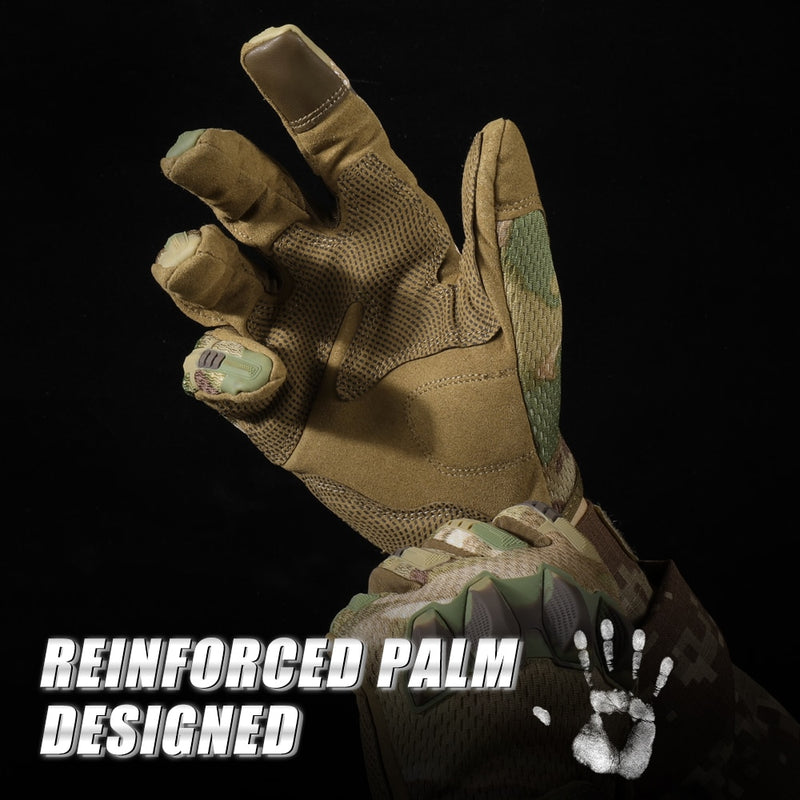 Multicam táctico militar guantes de dedo completo ejército Paintball Airsoft combate pantalla táctil goma guante protector hombres mujeres nuevo