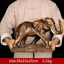 Estatua de resina de elefante elegante Feng Shui, estatuilla de riqueza de la suerte, adornos artesanales, regalo para decoración de escritorio de oficina en casa