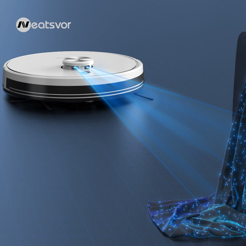 2021 NEATSVOR S600 Robot Vacuum Cleaner Laser Navigation 6000PA Dust Bag Automatic Dust Collection System Smart Home