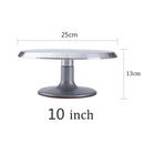 12-Zoll-Aluminiumlegierung zum Dekorieren von Mundschabern, drehbarer Drehteller, Kuchendekoration, Drehteller, Backen, Kuchenform, Backwerkzeug-Set