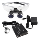 Dentallupen Dentallupe Dentallabor Medizinische Lupen Vergrößerung Fernglas 2,5/3,5x420 Scheinwerfer Scheinwerfer 5W Set Metallbox