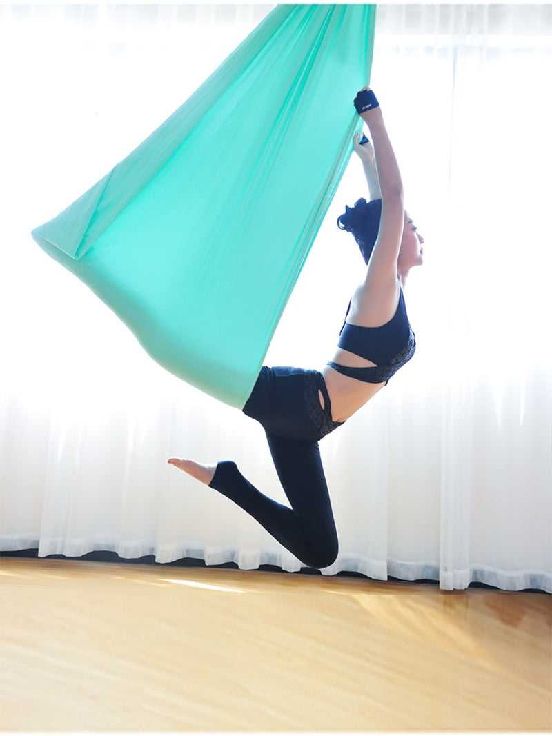 Elastic 5 Meters 2017 Aerial Yoga Hammock Flying Swing Latest Multifunction Anti-gravity Yoga Belts for yoga training Yoga belt