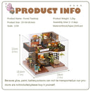 Cutebee DIY DollHouse Kit Casas de muñecas de madera Forest Teashop con muebles Kit Juguetes para niños Regalo de Navidad