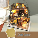 Cutebee DIY DollHouse Kit Casas de muñecas de madera Forest Teashop con muebles Kit Juguetes para niños Regalo de Navidad