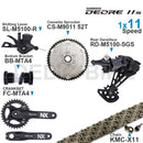 SHIMANO DEORE M5100 11-fach Schaltgruppe Schaltwerk Schaltwerk Kurbelgarnitur Tretlager und Halterung Kassette 11–50 Zähne KMC X11 Kette Original