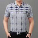 New Summer Polo Shirt Men Short Sleeve Polos Shirts Plaid Slim Fit Mens Pol Clothes Dress Bodybuilding Streetwear Poloshirt 1780