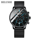 BELUSHI 2022 nuevos relojes de moda para hombre, marca de lujo, deportivo, de cuarzo, luminoso, resistente al agua, cronógrafo, relojes para hombre