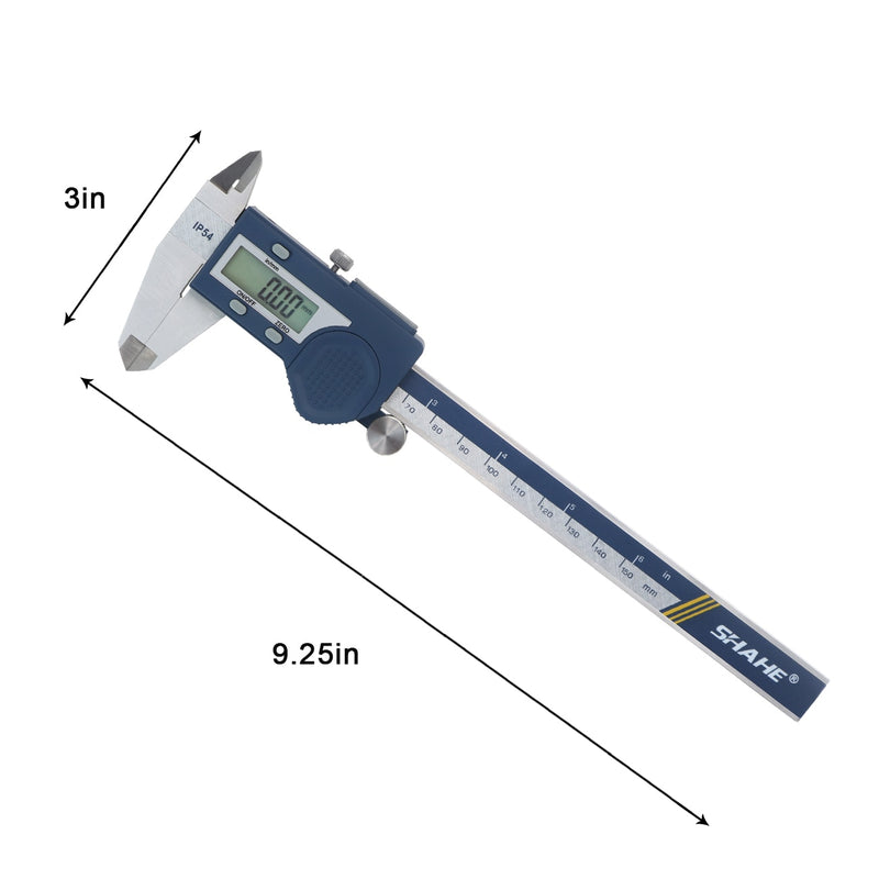 SHAHE New Hardened Stainless Steel 0-150mm Digital Caliper Vernier Calipers Micrometer Electronic Vernier Caliper Measuring Tool