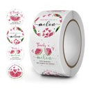 500 runde Etiketten aus Kraftpapier, Dankesaufkleber, Dragees, Süßigkeitentüten, Blumen, Geschenkboxen, Tortenschachteln und Verpackungen, Hochzeitsaufkleber