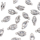 80-160 Uds Zirconia cúbica diamantes de imitación dijes colgantes gota corazón dijes de cristal para joyería DIY pendientes collar fabricación de pulseras