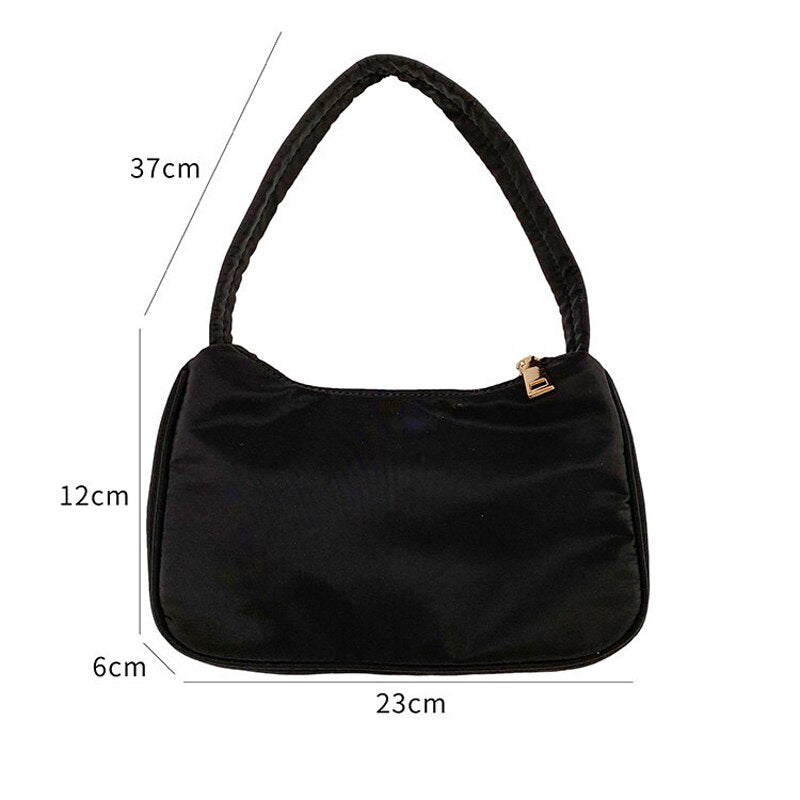 Zipper Women‘s Bag Handbags Luxury Ladies Small Shoulder Bags Brand Designer Nylon Hobos Oxter Axillary Bag Whole Sale