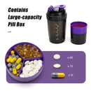 500/600Ml Water Bottle with Pillbox Plastic Drink Bottle with Medicine Pills Box Travel 7 Days Drug Organizer Drinking Container