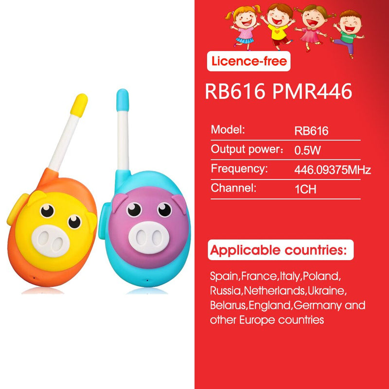 Retevis RT30 Walkie Talkie Kids 2pc Cartoon Owl Kinderradio Spielzeug Walkie-Talkie Weihnachten Geburtstagsgeschenk für Kinder Junge Mädchen