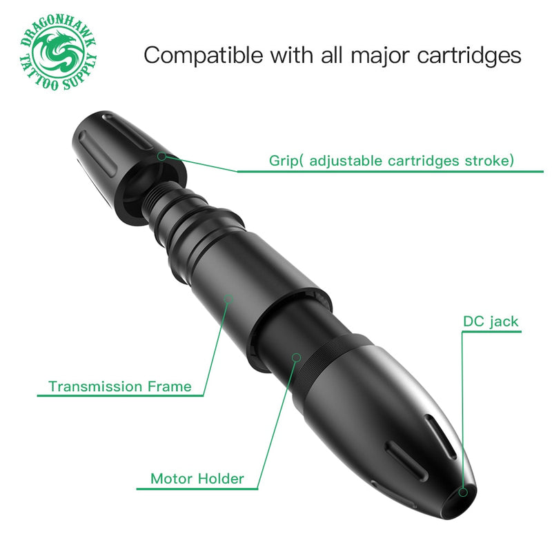 Professionelles Tattoo-Kit Tattoo Rotary Pen Machine Mast Tattoo Set Permanent Make-up Cartridge Needle Tattoo Body Art