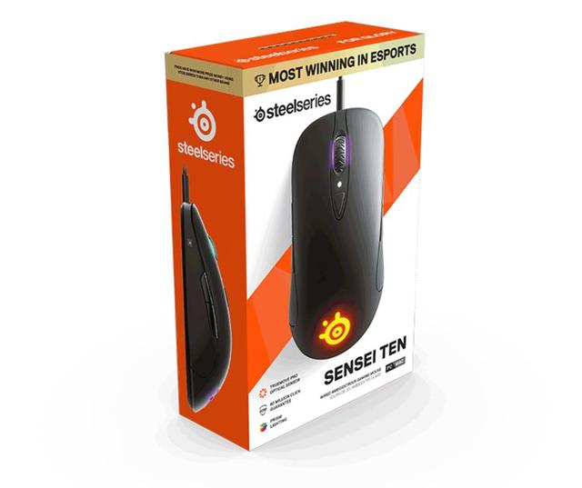 SteelSeries Sensei Ten Gaming-Maus 18.000 CPI TrueMove Pro Optischer Sensor 8 Tasten Mechanische Schalter RGB-Beleuchtung