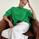 Hirsionsan Winter Oversize Pullover Damen 2022 Elegant Gestrickte Basic Pullover O Hals Lose Weich Damen Kaschmir Pullover