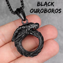 Ouroboros Snake Dragon Herren Lange Halsketten Anhänger Kette Hip Hop für Jungen Männlich Edelstahl Schmuck Kreativität Geschenk Großhandel