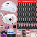 40 Farben Nagellack Super Maniküre Set 120/80/54W LED Nagellampe Nagelset mit allen Werkzeugen für die Maniküre elektrische Nagelfeile