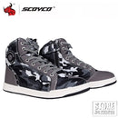 SCOYCO Motorcycle Boots Men Casual Shoes Microfiber Leather Moto Motocross Riding Boots 4 Seasons Motorbike Shoes Riding Shoes