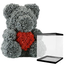 Regalos para mamá Oso rosa 25 Cm / 40 Cm Flores artificiales Rosa Oso de peluche Aniversario de bodas Regalos de cumpleaños para su novia Mujer