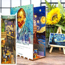 Cutebee DIY Bücherecke Miniaturen Regaleinsatz Buchstütze Puppenhaus Modell Roombox Bausatz Holz Bücherregal Spielzeug Geschenke 3D Haus