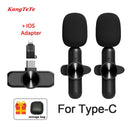 Kabelloses Lavalier-Mikrofon, tragbares Mini-Mikrofon, Rauschunterdrückung, Audio-Video-Aufnahme für iPhone, Android, Gaming, Live-Übertragung