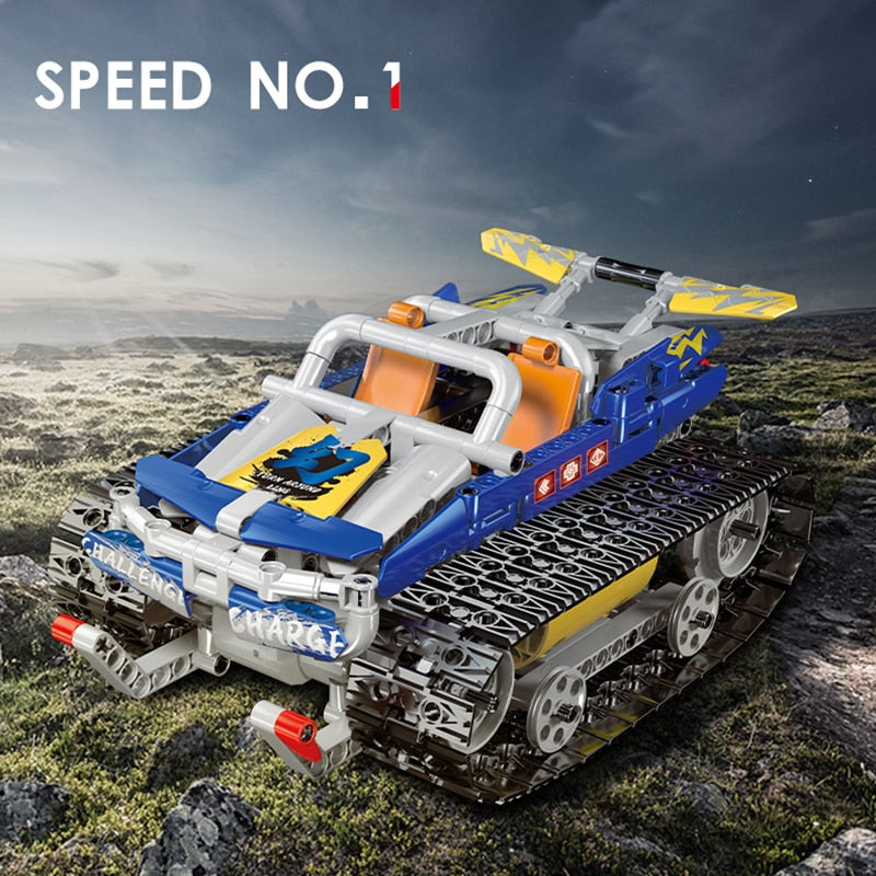 Stadt Offroad RC Rennwagen Elektrische Bausteine ​​​​APP Fernbedienung Tank Militär Ziegel Spielzeug für Kinder