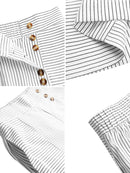 Celmia, Pantalones a rayas de cintura alta para mujer, Pantalones de pierna ancha Retro a la moda 2022, Pantalones casuales de verano con botones, Pantalones sueltos elegantes para fiesta