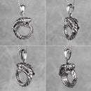 Ouroboros Snake Dragon Herren Lange Halsketten Anhänger Kette Hip Hop für Jungen Männlich Edelstahl Schmuck Kreativität Geschenk Großhandel