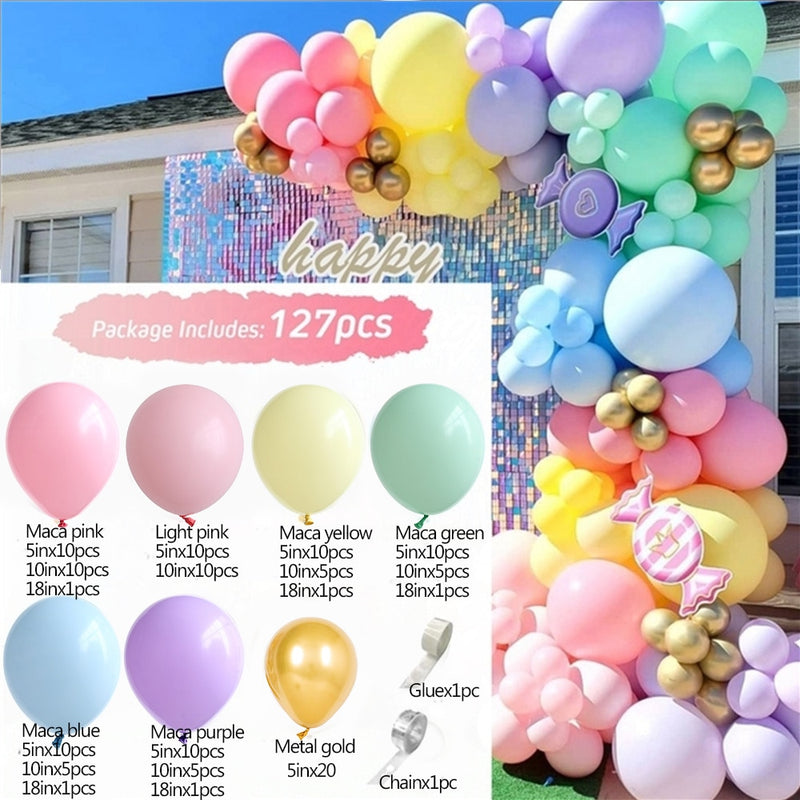 Hot Pink Balloon Garland Arch Kit Butterfly Stickers Chrome Rose Gold Latex Balloons for Birthday Wedding Baby Shower Decoration