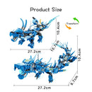 Traditional Ninja Kendo Training Set Golden Flying Fighting Dragon Red Green Blue DIY Building Blocks Toys for Kids Boys Gift