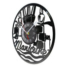 Manicure Design Wall Clock Fashion Beauty Store Wall Art Nail Salon Vinyl Record Wall Clock Nail Beauty Home Decor Gift For Her