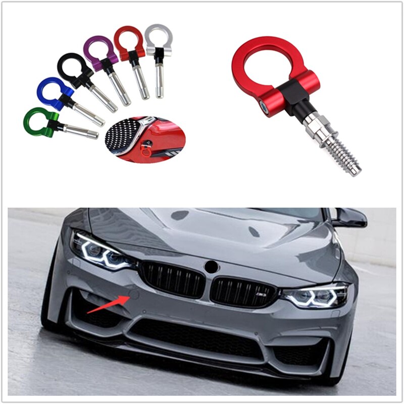 Car Styling Trailer Hooks Sticker Decoration Car Auto Rear Front Trailer Simulation Racing Ring Vehicle Towing Hook