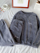 Winter-Pyjama-Sets für Frauen, Nachtwäsche, Zuhause, Kleidung, Pyjama, Heimkleidung, Damen-Pyjama-Set, Samthosen, Nachtwäsche, dick, warm