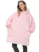 Sudaderas con capucha de gran tamaño para mujer, sudaderas con capucha de invierno, manta de TV gigante de lana con mangas, jersey de gran tamaño, sudaderas con capucha para mujer