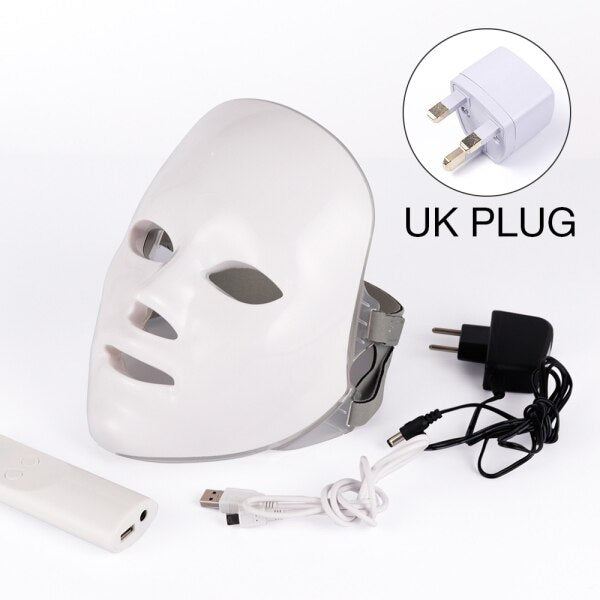 7 Farben LED-Maske Photon Elektrische LED-Gesichtsmaske LED-Hautverjüngung Anti-Falten-Akne-Photonentherapie Home Salon Beauty Tool