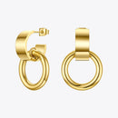 ENFASHION Curved C Circle Drop Earrings For Women Gold Color Stainless Steel Geometric Earings Fashion Jewelry 2020 Gifts E1183