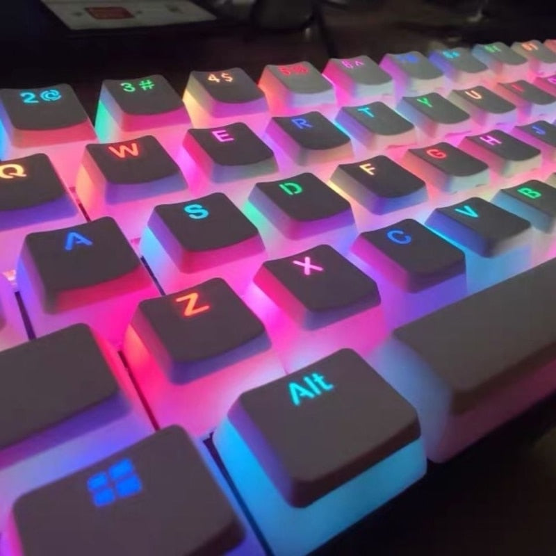 OEM Profile PBT Keycaps 108 Keys Pudding Keycap For Cherry MX Switch Mechanical Keyboard kit RGB Gamer backlit Keyboards Switch