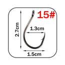 WPE Marke 1 Packung Angelhaken Größe 7#-15# Stachelhaken High-Carbon Steel Single Circle Karpfen Angelhaken Jig Tackle Zubehör