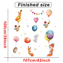 Cartoon Kinderzimmer Wanddekor Wandaufkleber Heißluftballon Vinyl Wandtattoos für Heimtextilien Kunstwandbilder Aufkleber Tapete