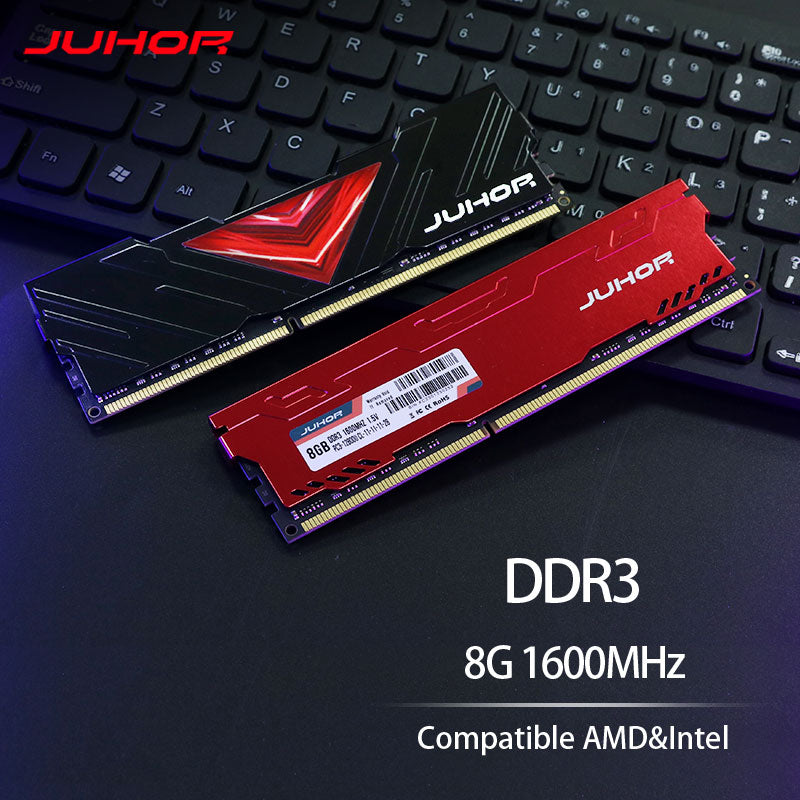 JUHOR Memoria Ram DDR3 4GB 8GB 1600MHz 1866MHz Desktop Memory New Dimm DDR3 1333MHz 1.5V RAMs With Heatsink