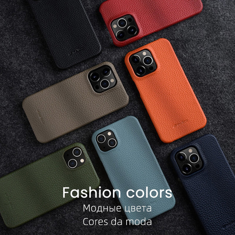 Melkco Premium Genuine Leather Case for iPhone 13 Pro Max 12 mini 11 Luxury Business High-end Cowhide Phone Cases Back Cover