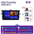 Vtopek 9" 4G Carplay 2din Android 11 Autoradio Multimedia Player GPS Navigation für Toyota Corolla E140/150 2006-2013 Haupteinheit