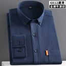 2023 Plus Size S ~ 5XLCasual Solid Herren Langarmhemden 100% Baumwolle Oxford Wash Regular-Fit Button-Down-Hemden für Männer