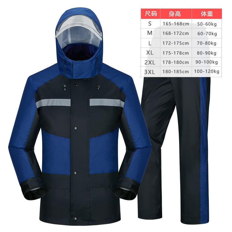 Chubasquero, pantalones de lluvia, traje para hombres y mujeres, ropa protectora para montar en motocicleta para adultos, chubasquero antitormenta