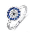 KALETINE Reine 925 Sterling Silber Ringe für Frauen Lucky Evil Eye Charm Blau CZ Finger Gold Ringe Männer Verlobung Hochzeit Schmuck