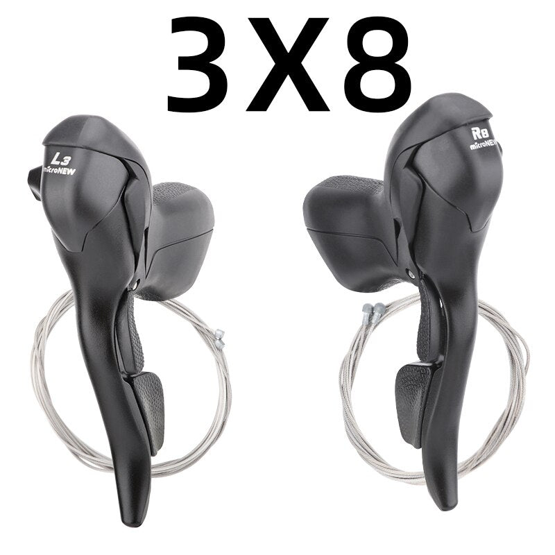 microNEW Road Bike Shifter 7/8/9/10/11 Speed Dual Control Lever Road Cycling Brake Lever For 22.2-23.8mm Handlebar